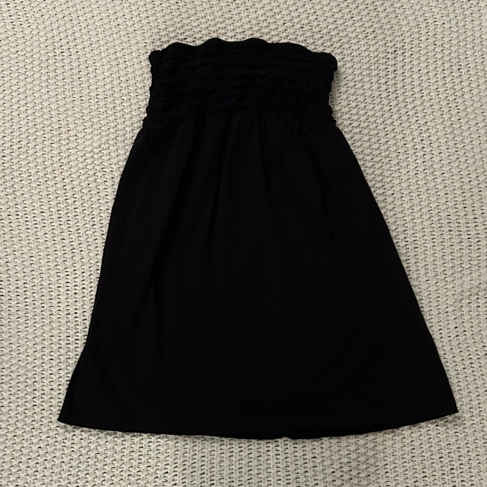 Y2K Arizona Jean Company Black Swim Coverup Strapless Ruffles Size Medium